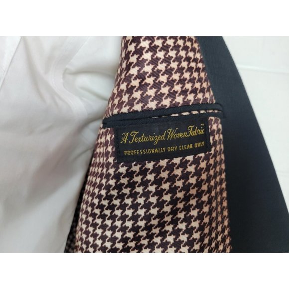 Vintage‎ 70s Society Brand Black Polyester Leisure Sport Coat sz 40? - Picture 9 of 12